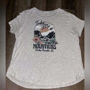 Short sleeve grey color graphic t shirt Maurice’s brand